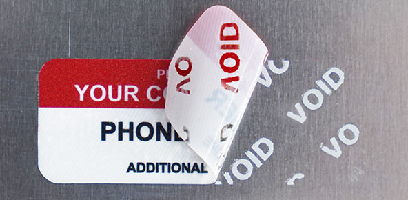 2 Mil InfiniStick™ Secure Polyester "VOID" Pattern Asset Tags (100/Pkg)