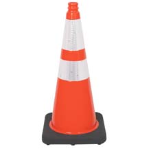 36" Orange Traffic Cone w/ Black Base, 10lbs