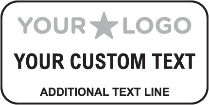 No Background Asset Tag with Text (100/Pkg)