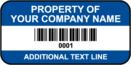 Colored Borders Asset Tag (100/Pkg)