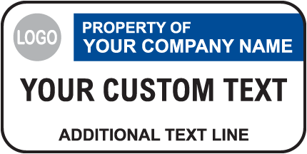 Colored Header Asset Tag with Number (100/Pkg)