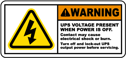 UPS Voltage Present When Off Label