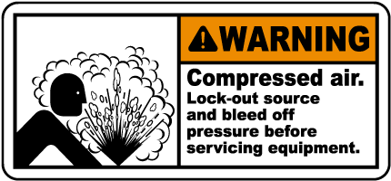 Compressed Air Lock-Out Label