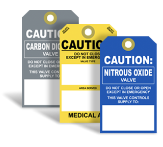 Medical Gas Valve Tags