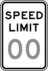 Custom Speed Limit Sign
