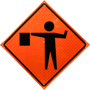Flagger Symbol Sign