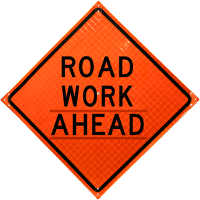 Road Work Ahead Sign
