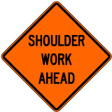 Workers Ahead Roll-Up Sign