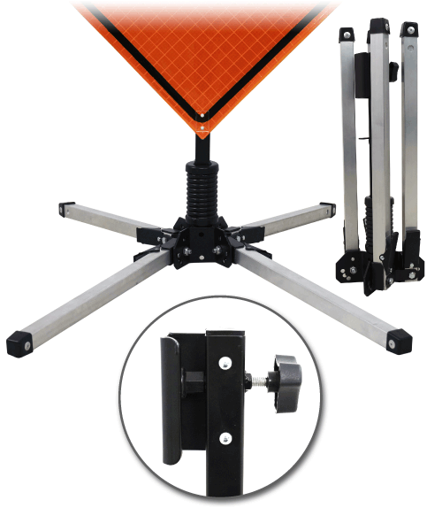 Economy Single Spring Aluminum Stand for Roll-Up Signs
