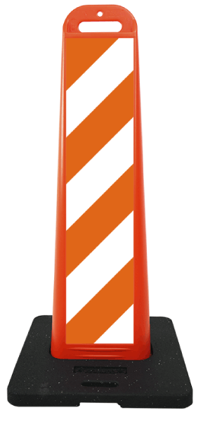 Orange Striped Vertical Channelizer Panel 