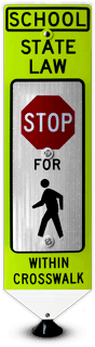 Replacement School Stop For Pedestrians Panel