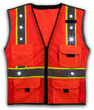 LED Vest Fluorescent Orange